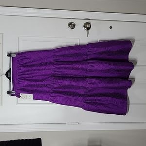 Purple Tafeta Maxi Boho Skirt Size Small